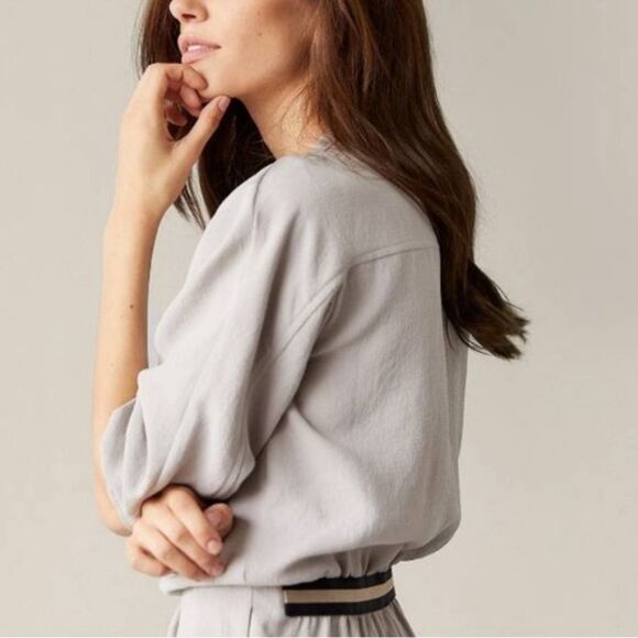 Revolve Brochu Walker Tan Beige Elastic Waist Wrap Front Jumpsuit - Picture 2 of 8